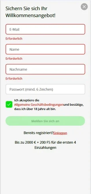 Slot7 account registration and secure player login